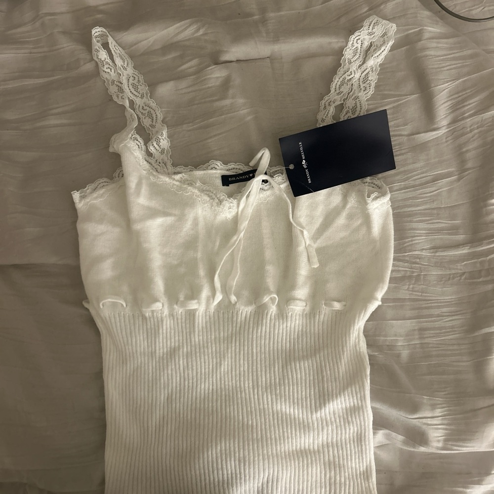 white brandy melville “cassie sweater” never worn with tags